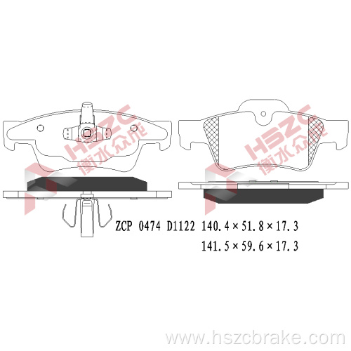 FMSI D1122 ceramic brake pad for Mercedes-Benz